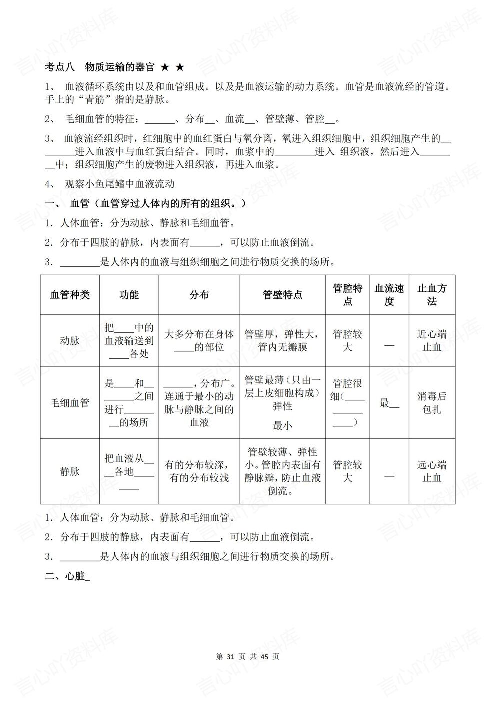 初中生物-八年级上册新教材初二上册章节背诵默写知识梳理济南版插图初中生物5