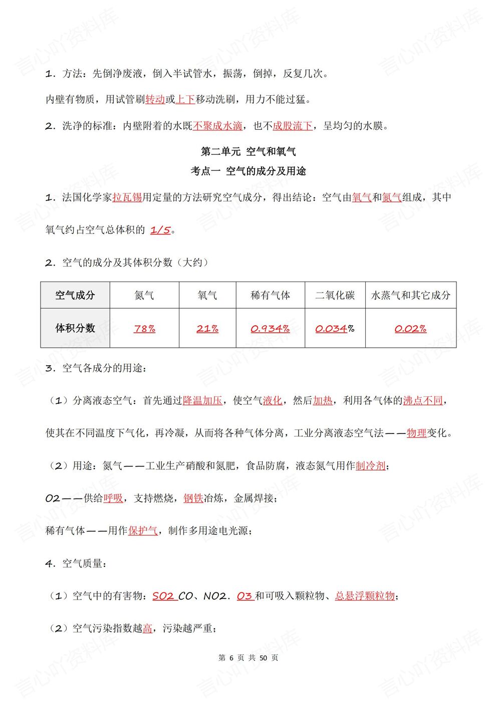初中化学-九年级上新教材人教初三上章节知识汇总梳理背诵/默写插图初中化学3
