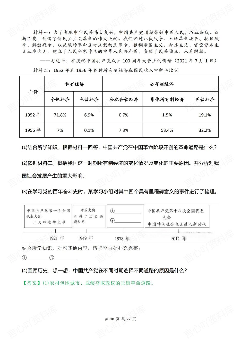 初中历史-中考复习中考历史专题复习10大热门专题汇总插图初中历史5