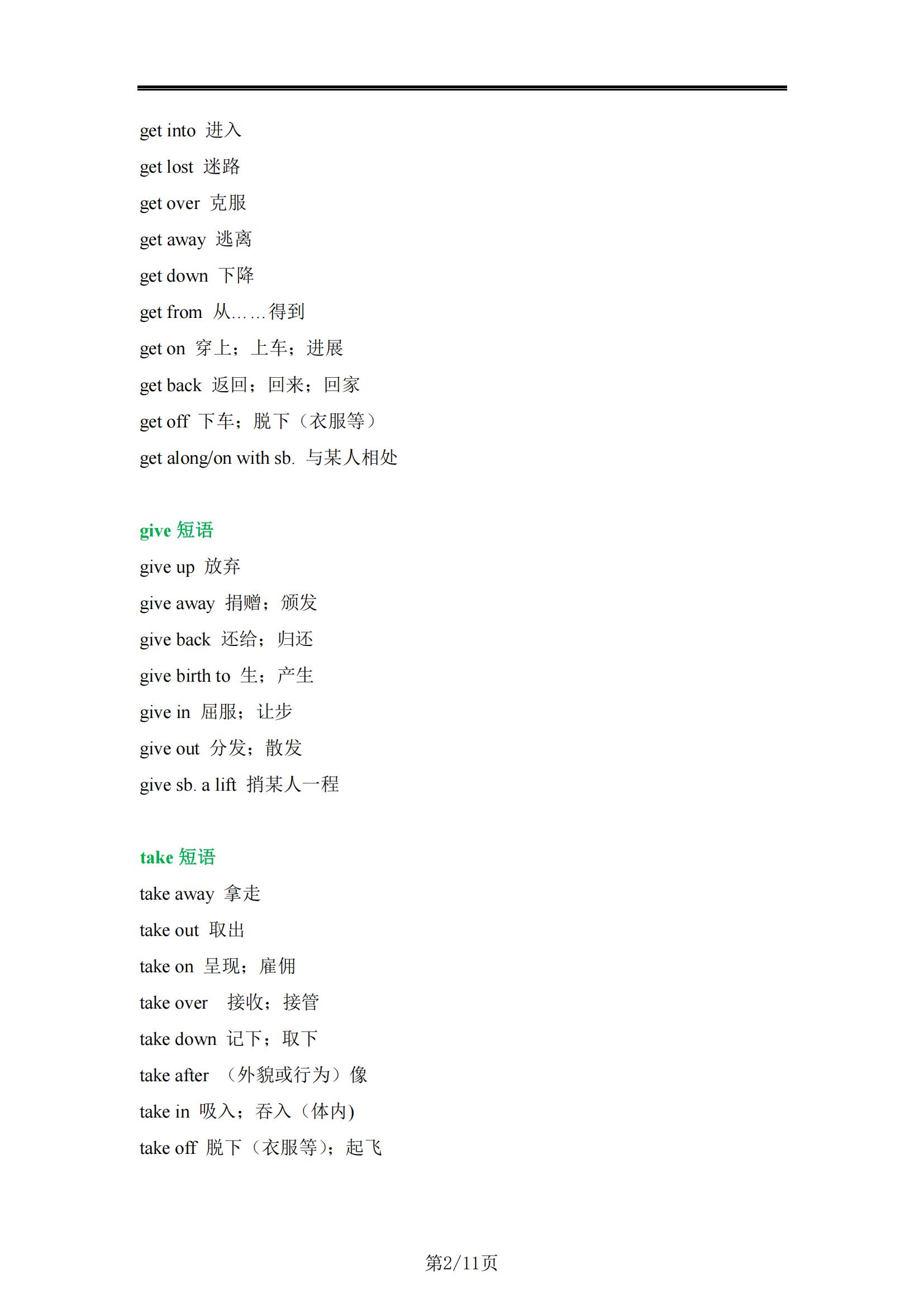 初中英语-28组易混动词短语合集汇总归纳（全）插图初中英语1