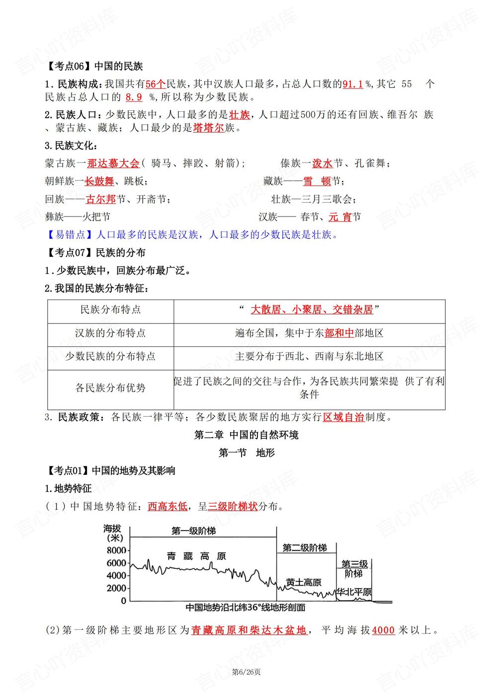 初中地理-八年级上新教材初二上册单元知识清单汇总梳理最新版插图初中地理3