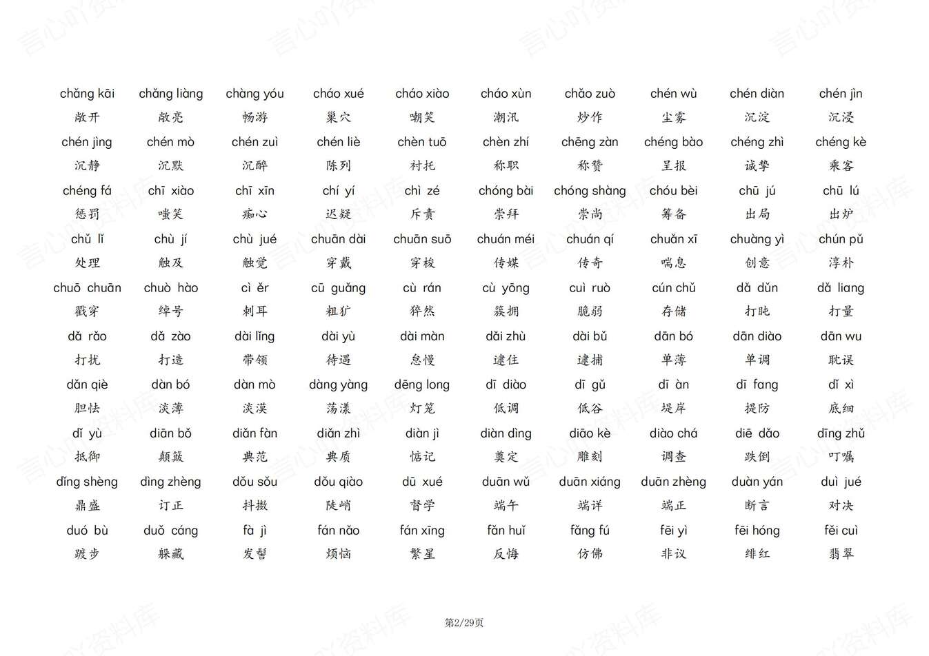 初中语文-中考词汇1000个重点二字四字词语汇总中考词汇专项复习插图初中语文1