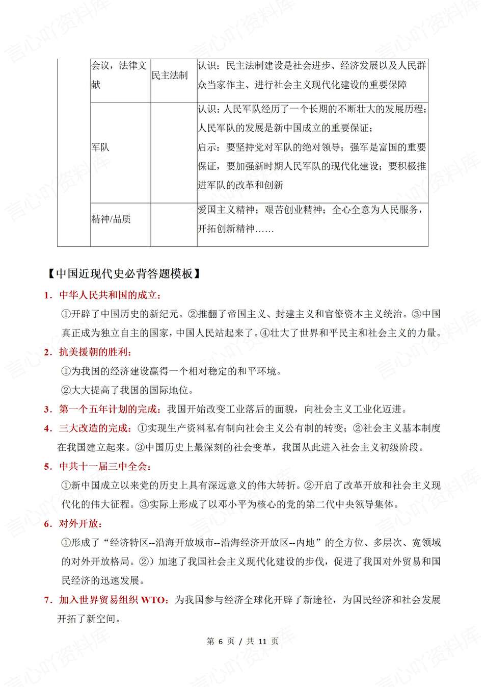 初中历史-材料题模板材料题必备答题模板清单汇总中考专项复习（全）插图初中历史4