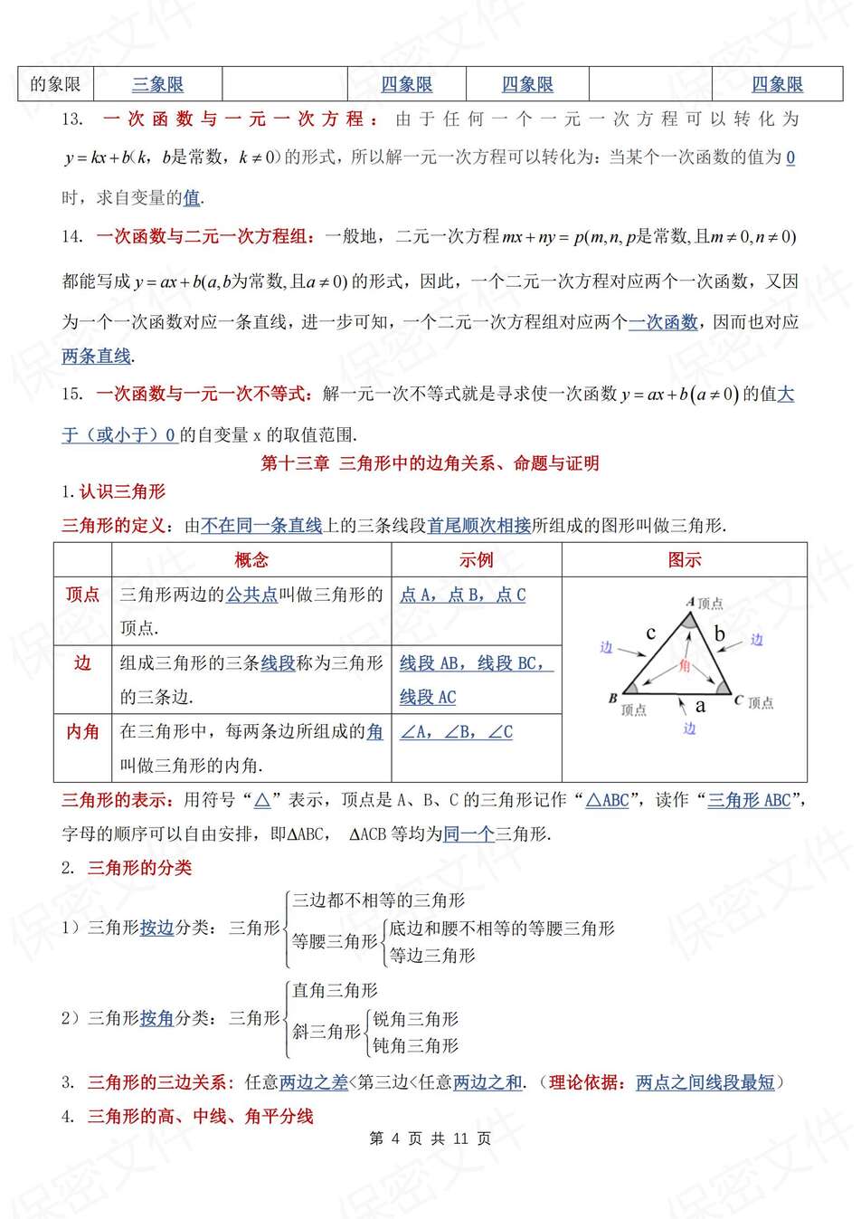 初中数学-八年级上逐章知识点归纳梳理新教材沪科初二上（全）插图初中数学3