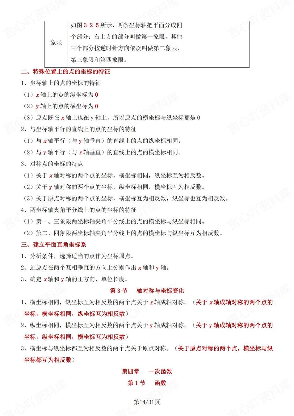 初中数学-八年级上逐章知识点归纳梳理新教材北师大初二上插图初中数学4