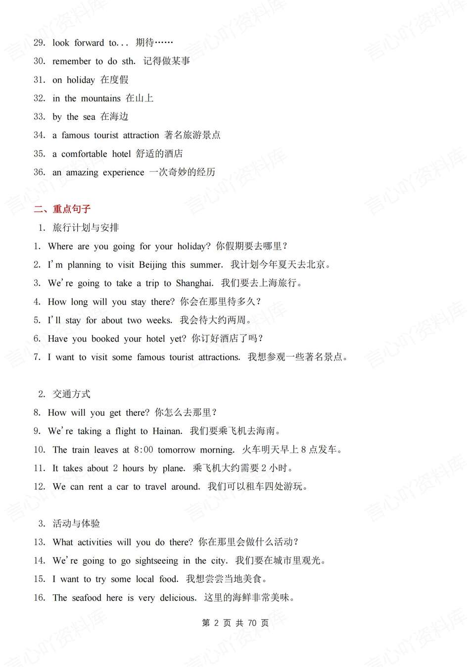 初中英语-八年级上单元短语句子语法归纳总结新教材人教版初二上插图初中英语1