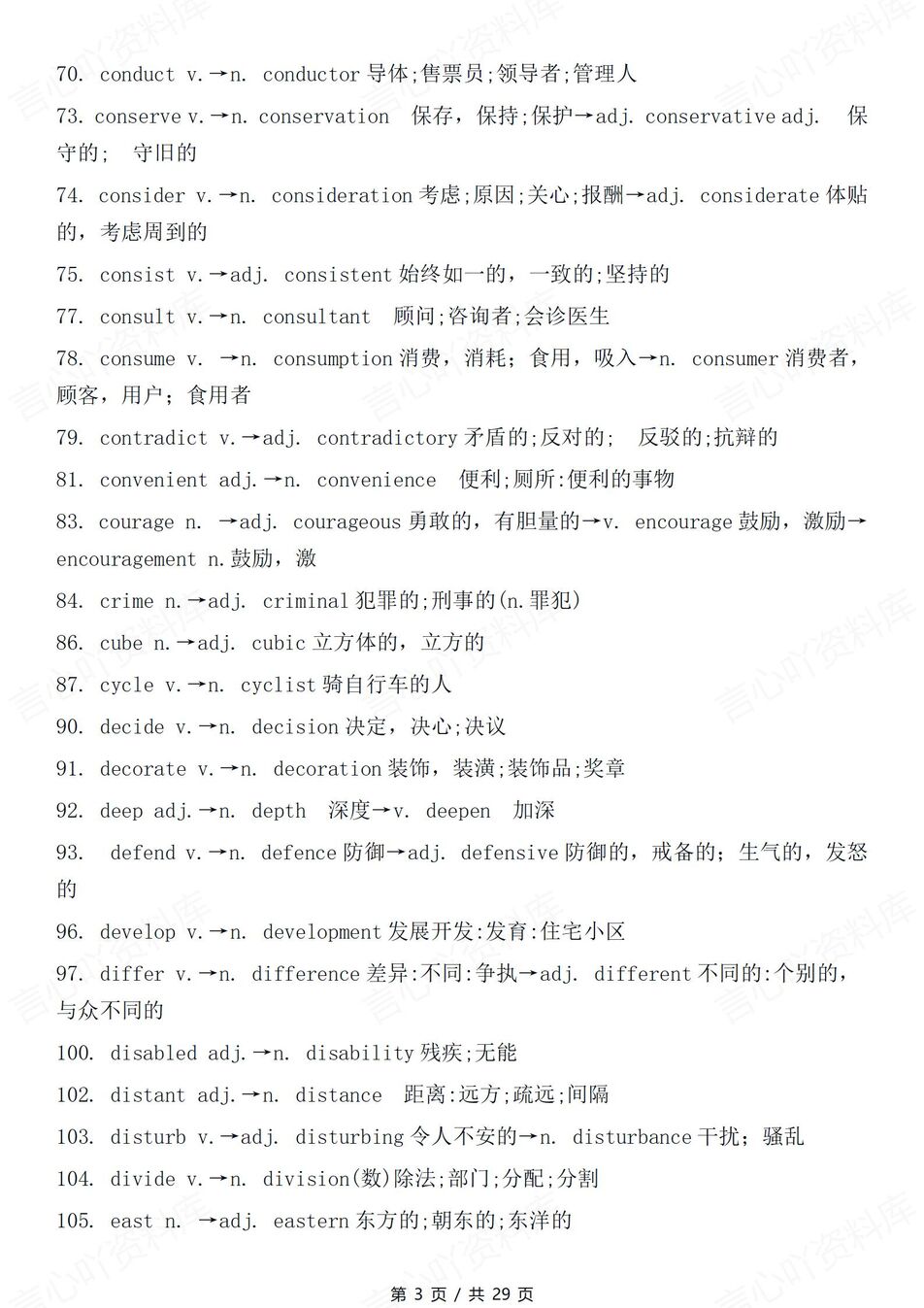 高中英语-词性转换背诵默写版易错词性转换汇总插图高中英语1