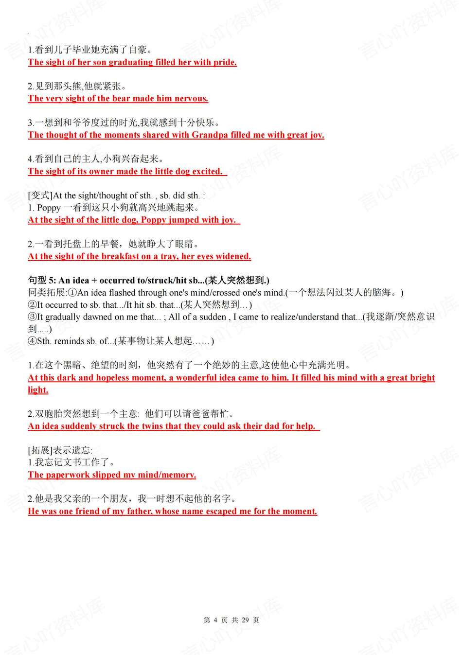 高中英语-读后续写10大语法万能句式句型汇总专题知识总结插图高中英语3