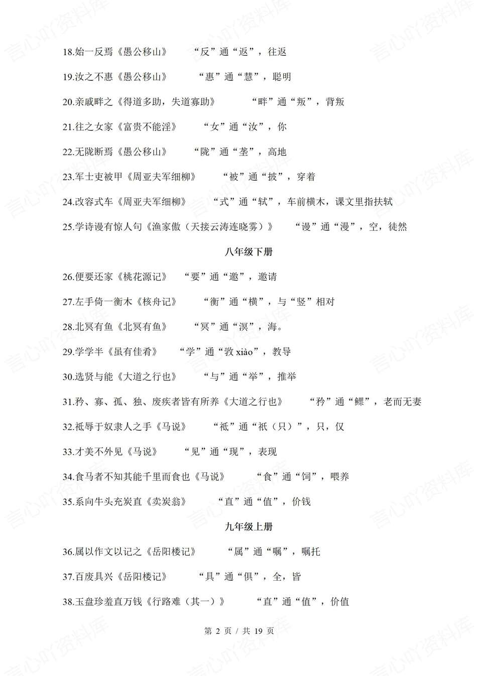 初中语文-实词虚词文言文实词虚词知识用法归纳中考专项复习插图初中语文1